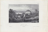 Title: bMoulins a Bl\xc3\xa9 dans les environs d'Hobart-town. (Corn mill at Hobart Town) | Date: c.1833 | Technique: b'lithograph, printed in black ink, from one stone'