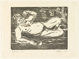 Artist: EWINS, Rod | Title: Bacchus. | Date: 1964 | Technique: woodcut, printed in black ink, from one Baltic pine block