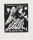 Artist: b'WORSTEAD, Paul' | Title: b'Plenty of scorn' | Date: 1980 | Technique: b'screenprint, printed in black ink, from one stencil' | Copyright: b'This work appears on screen courtesy of the artist'