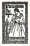 Artist: Waller, Christian. | Title: Bookplate: Ruth Stonier | Date: c.1932 | Technique: linocut, printed in black ink, from one block