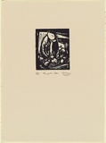 Artist: bO'Connor, Vic. | Title: b'Pumpkin seller.' | Date: 1949 | Technique: b'linocut, printed in black ink, from one block' | Copyright: b'Reproduced with permission of the artist.'