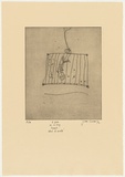 Artist: b'Olsen, John.' | Title: b'A fish in a trap knows what it wants' | Date: 1975 | Technique: b'etching, printed in black ink with plate-tone, from one plate' | Copyright: b'\xc2\xa9 John Olsen. Licensed by VISCOPY, Australia'