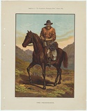 Artist: b'Calvert, Samuel.' | Title: b'The prospector.' | Date: 1883 | Technique: b'wood-engraving, printed in colour, from five blocks'