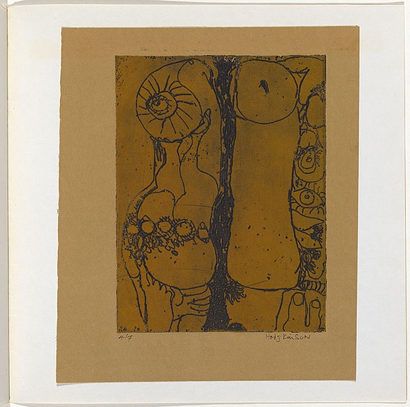 Artist: b'Hodgkinson, Frank.' | Title: b'not titled.' | Date: 1971 | Technique: b'hard ground, deep etch'