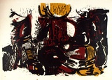 Artist: b'Kubbos, Eva.' | Title: b'Summer' | Date: 1963 | Technique: b'linocut, printed in colour, from three blocks'