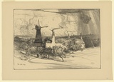 Artist: FULLWOOD, A.H. | Title: The old mill. | Date: 1907 | Technique: lithograph, printed in black ink, from one stone
