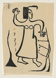 Title: b'Native dancer' | Date: 1953 | Technique: b'screenprint, printed black ink, from one stencil'