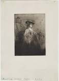 Artist: Conder, Charles. | Title: Portrait of Mrs Conder. | Date: c.1905 | Technique: drypoint, printed in black ink with plate-tone, from one plate