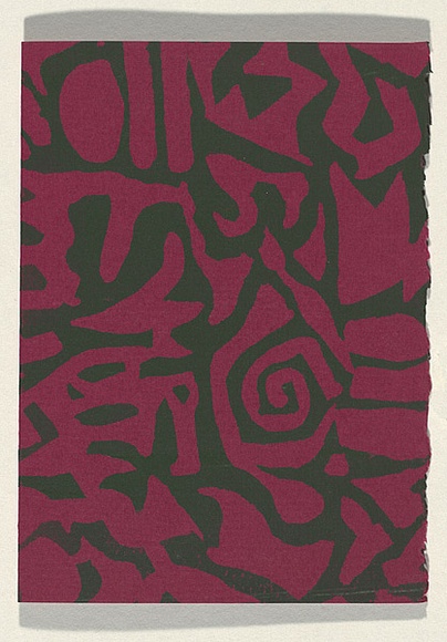 Title: b'Card: Christmas' | Technique: b'screenprint, printed in green ink, from one stencil'