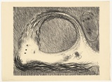 Artist: b'BOYD, Arthur' | Title: b'St Francis lying down in the wilderness.' | Date: (1965) | Technique: b'lithograph, printed in black ink, from one plate' | Copyright: b'Reproduced with permission of Bundanon Trust'