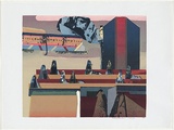 Artist: Senbergs, Jan. | Title: Incoming Ministers. | Date: 1971 | Technique: screenprint, printed in colour, from multiple stencil | Copyright: © Jan Senbergs. Licensed by VISCOPY, Australia