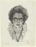 Artist: Proctor, Thea. | Title: Self-portrait. | Date: December 1921 | Technique: lithograph, printed in greyish/black ink, from one stone | Copyright: © Art Gallery of New South Wales