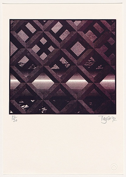 Artist: Taylor, Michael Kane. | Title: not titled. | Date: 1992 | Technique: screenprint, printed in colour, from two stencils | Copyright:  © Michael Taylor