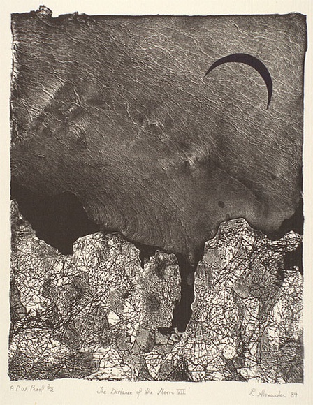 Artist: b'Alexander, Leanne.' | Title: b'The distance from the moon VII' | Date: 1989 | Technique: b'lithograph, printed in black ink, from one stone'