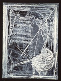 Artist: MALLOY, Kevin | Title: Study I - elision, obverse and diagonal | Date: 1993 | Technique: etching and aquatint, printed in cream ink, from one plate