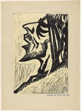 Title: Christ | Date: 1950s-60s | Technique: linocut, printed in black ink, from one block