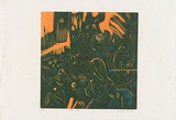 Artist: b'MEYER, Bill' | Title: b'Lush pile' | Date: 1969 | Technique: b'linocut, printed in four colours, by reduction block process' | Copyright: b'\xc2\xa9 Bill Meyer'