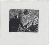 Artist: JAMES, C | Title: Unknown bird series | Date: 1988 | Technique: woodblock, printed in black ink, from one black ink