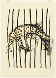 Artist: b'Whiteley, Brett.' | Title: b'Hyena' | Date: 1965 | Technique: b'screenprint, printed in colour, from two stencils' | Copyright: b'This work appears on the screen courtesy of the estate of Brett Whiteley'