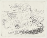 Artist: b'BOYD, Arthur' | Title: b'Bird, beast and wooded island.' | Date: (1968-69) | Technique: b'etching, printed in black ink, from one plate' | Copyright: b'Reproduced with permission of Bundanon Trust'
