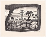 Artist: b'Mombassa, Reg.' | Title: b'Tarrago window with side mirror' | Date: 2003 | Technique: b'lithograph, printed in black ink, from one stone'