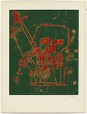 Artist: b'Nolan, Sidney.' | Title: b'Skull with crosses' | Date: 1966 | Technique: b'screenprint, printed in colour, from three stencils'