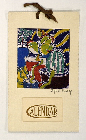 Artist: b'Craig, Sybil.' | Title: b'Calendar:  Cacti.' | Date: c.1942 | Technique: b'collotype, printed in colour'