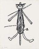 Artist: b'Man, John.' | Title: b'Kantan' | Date: c.1975 | Technique: b'screenprint, printed in black ink, from one stencil'