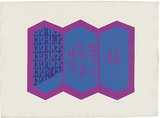 Artist: WALKER, Murray | Title: Public graffiti - tiled walls. | Date: 1970 | Technique: linocut, printed in colour, from multiple blocks