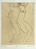 Artist: Fransella, Graham. | Title: Dancer [3] | Date: 1992 | Technique: softground etching, printed in black ink, from one plate | Copyright: Courtesy of the artist