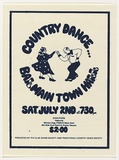 Artist: b'UNKNOWN' | Title: b'Country dance...Balmain Town Hall.' | Date: 1977 | Technique: b'screenprint, printed in black ink, from one stencil'