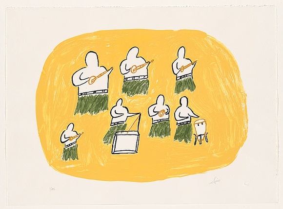 Title: String band | Date: 2009 | Technique: screenprint, printed in colour, from four stencils