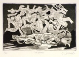 Artist: SELLBACH, Udo | Title: To scorn | Date: 1965 | Technique: etching and aquatint printed in black ink, from one plate