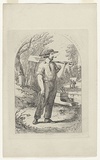 Title: b'Gold digger of Victoria.' | Date: 1854 | Technique: b'engraving, printed in black ink, from one copper plate'