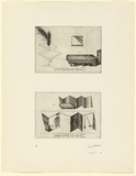 Artist: BALDESSIN, George | Title: According to des Esseintes 1. | Date: 1976 | Technique: etching and aquatints, printed in black ink, each from one plate | Copyright: Courtesy of the artist