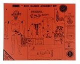 Artist: b'Stewart, Jeff.' | Title: b'The Dick Hamer assembly kit.' | Date: 1979 | Technique: b'ONE screenprint, printed in black ink, from one stencil'