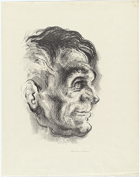 Artist: b'Counihan, Noel.' | Title: b'Furnaceman.' | Date: 1948 | Technique: b'lithograph, printed in black ink, from one stone'