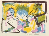 Artist: b'Allen, Davida' | Title: b'The unbearable luxury of freedom' | Date: 1991, July - September | Technique: b'lithograph, printed in colour, from four plates'