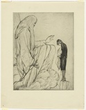 Artist: b'Dyson, Will.' | Title: b'Moralities: Can you forgive me Father? Can you forgive me daughter?.' | Date: c.1929 | Technique: b'drypoint, printed in black ink, from one plate'