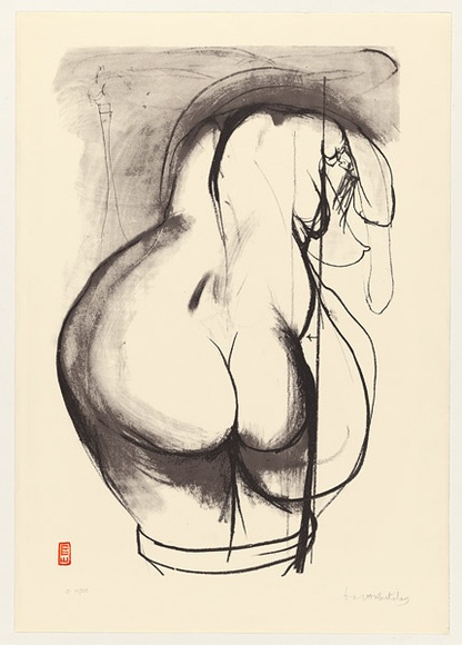 Artist: b'Whiteley, Brett.' | Title: b'Towards sculpture [3].' | Date: 1977 | Technique: b'lithograph, printed in colour, from two plates' | Copyright: b'This work appears on the screen courtesy of the estate of Brett Whiteley'