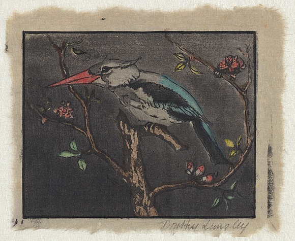 Artist: b'Lungley, Dorothy.' | Title: b'not titled [Bird]' | Date: c.1935 | Technique: b'woodcut, printed in colour, from multiple blocks'