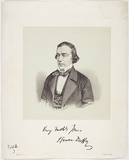 Title: b'not titled [Sir Charles Gavan Duffy]' | Date: 1859 | Technique: b'lithograph, printed in colour, from multiple stones (black image, buff tint stone)'