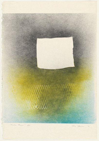 Artist: b'Faerber, Ruth.' | Title: b'Timeless moment.' | Date: 1974 | Technique: b'lithograph, printed in colour, from multiple blocks; embossing'