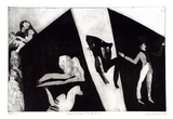 Artist: BALDESSIN, George | Title: Recurring day in the life of M.M. | Date: 1965 | Technique: etching and aquatint, printed in black ink, from one plate