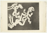 Artist: b'BOYD, Arthur' | Title: b'The women defend themselves?.' | Date: (1970) | Technique: b'etching and aquatint, printed in black ink, from one plate' | Copyright: b'Reproduced with permission of Bundanon Trust'