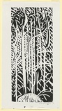 Artist: Grey-Smith, Guy | Title: Karri forest I | Date: 1975 | Technique: woodcut, printed in black ink, from one block