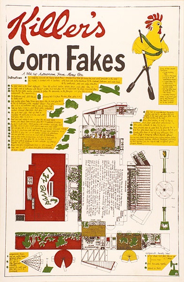 Artist: b'UNKNOWN' | Title: b'Killers Corn Fakes.' | Date: c.1985 | Technique: b'screenprint, printed in colour, from multiple stencils'