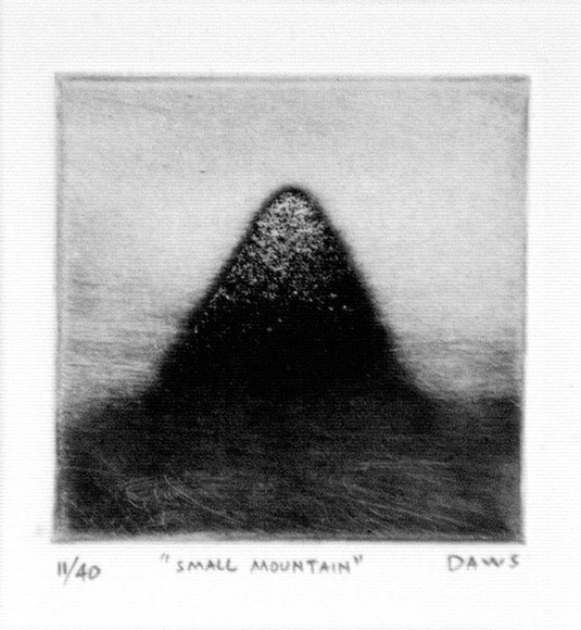 Artist: b'Daws, Lawrence.' | Title: b'Small mountains.' | Date: 1973 | Technique: b'aquatint, printed in black ink with plate-tone, from one plate' | Copyright: b'\xc2\xa9 Lawrence Daws'