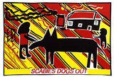Artist: Jurrah, Roger. | Title: Scabies dogs out | Date: 1989 | Technique: screenprint, printed in colour, from multiple stencils
