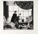 Artist: FEINT, Adrian | Title: The collector. | Date: (1925) | Technique: etching, printed in black ink, from one plate | Copyright: Courtesy the Estate of Adrian Feint